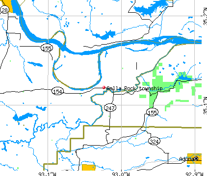 Galla Rock township, AR map