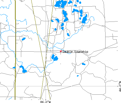 Sauble township, MI map