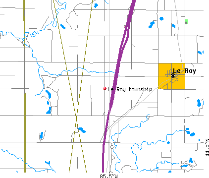 Le Roy township, MI map
