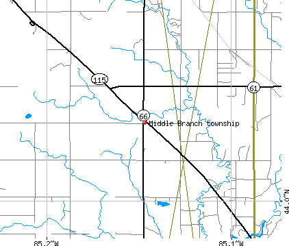 Middle Branch township, MI map