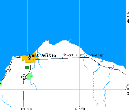 Port Austin township, MI map