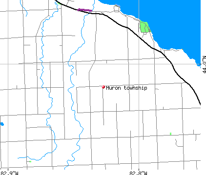 Huron township, MI map