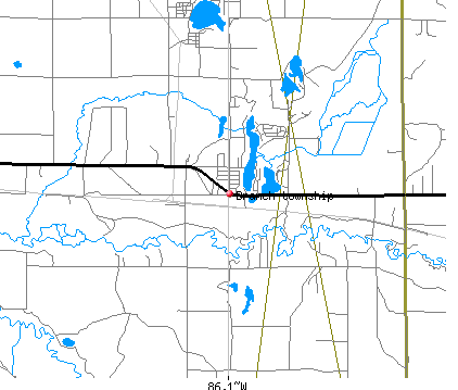 Branch township, MI map