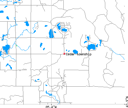 Cedar township, MI map
