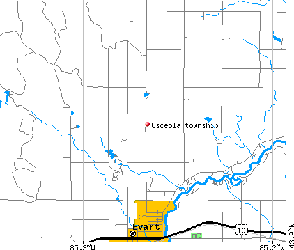 Osceola township, MI map