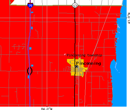 Pinconning township, MI map