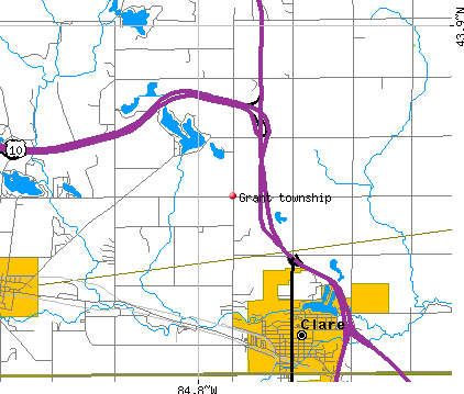 Grant township, MI map