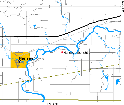 Hersey township, MI map