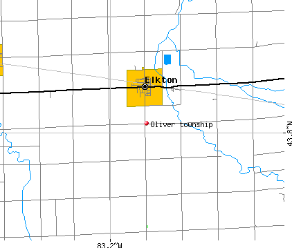 Oliver township, MI map