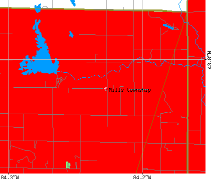 Mills township, MI map