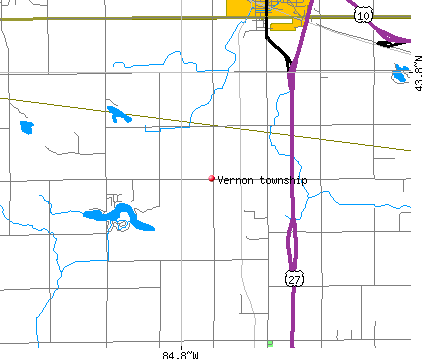 Vernon township, MI map