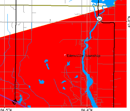 Edenville township, MI map