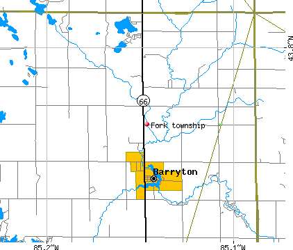 Fork township, MI map