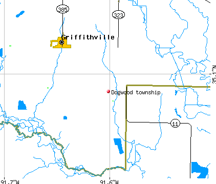 Dogwood township, AR map