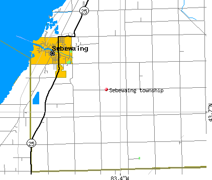 Sebewaing township, MI map