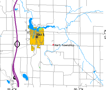 Hart township, MI map