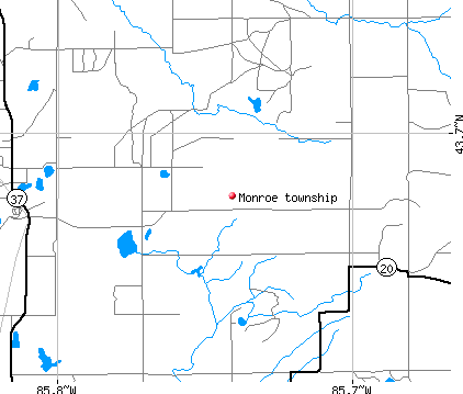 Monroe township, MI map