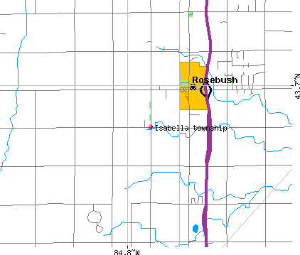 Isabella township, MI map