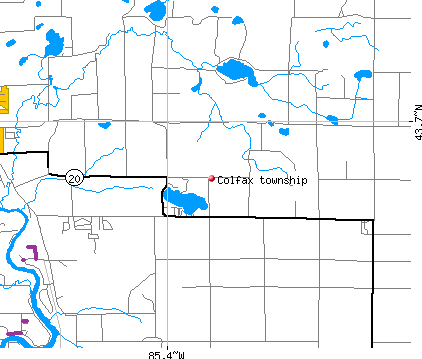 Colfax township, MI map