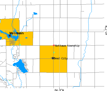 Nottawa township, MI map