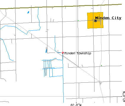 Minden township, MI map