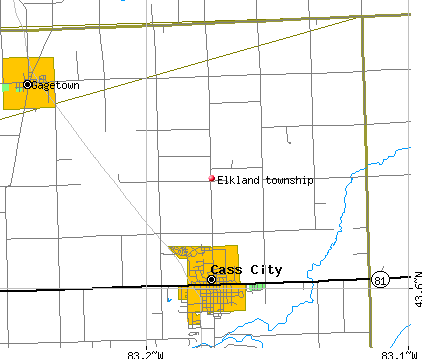Elkland township, MI map