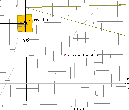 Columbia township, MI map
