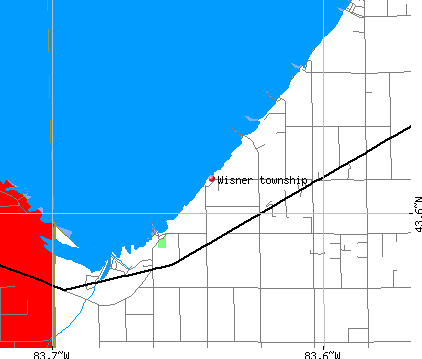 Wisner township, MI map