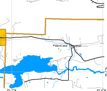 Waveland township, AR map