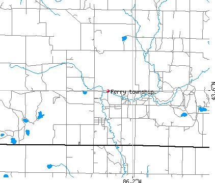 Ferry township, MI map