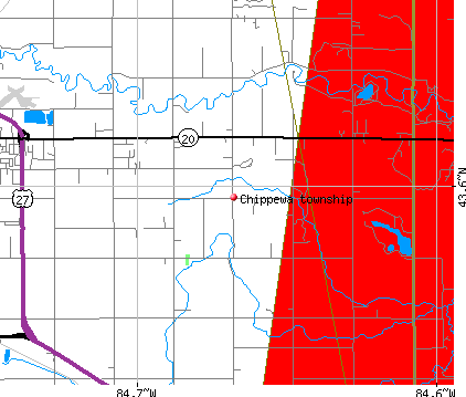 Chippewa township, MI map