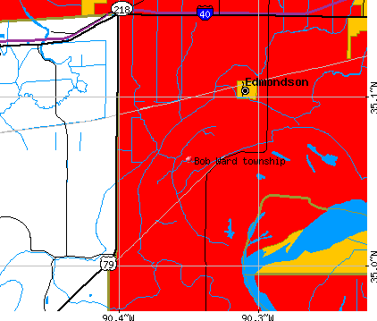 Bob Ward township, AR map