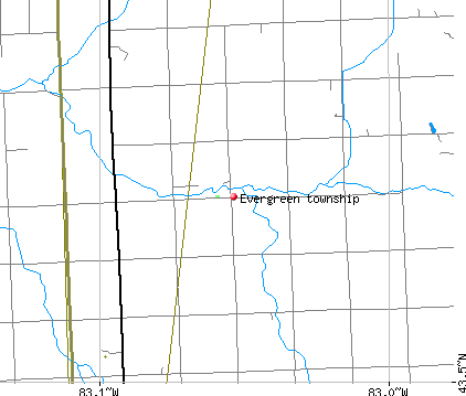 Evergreen township, MI map