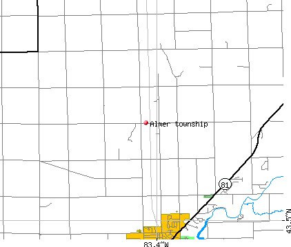 Almer township, MI map