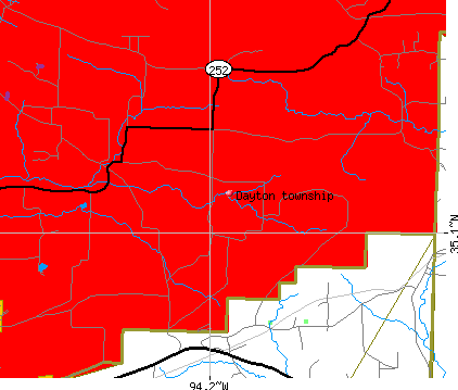 Dayton township, AR map
