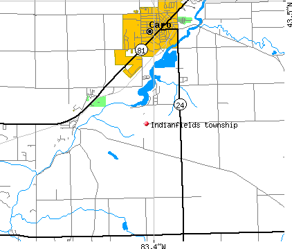 Indianfields township, MI map