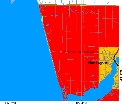 White River township, MI map