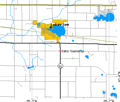 Cato township, MI map