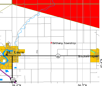 Bethany township, MI map