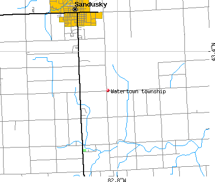 Watertown township, MI map