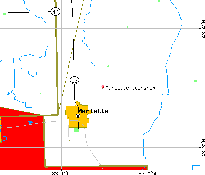 Marlette township, MI map
