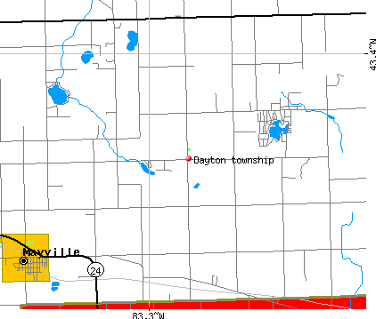 Dayton township, MI map