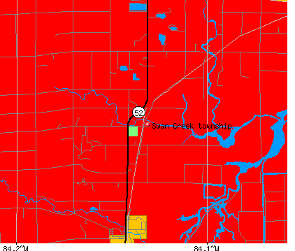 Swan Creek township, MI map