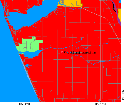 Fruitland township, MI map