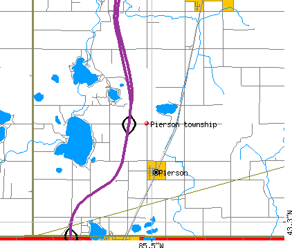 Pierson township, MI map