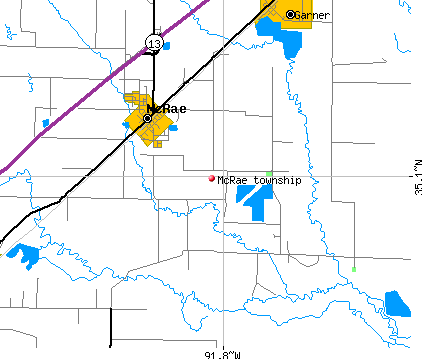 McRae township, AR map