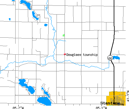 Douglass township, MI map