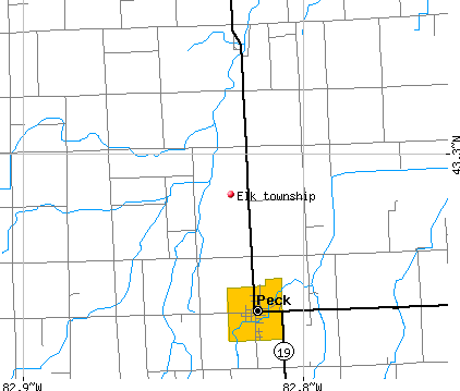 Elk township, MI map