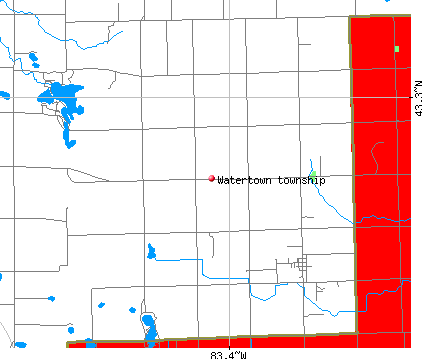 Watertown township, MI map