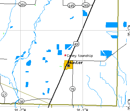 Caney township, AR map
